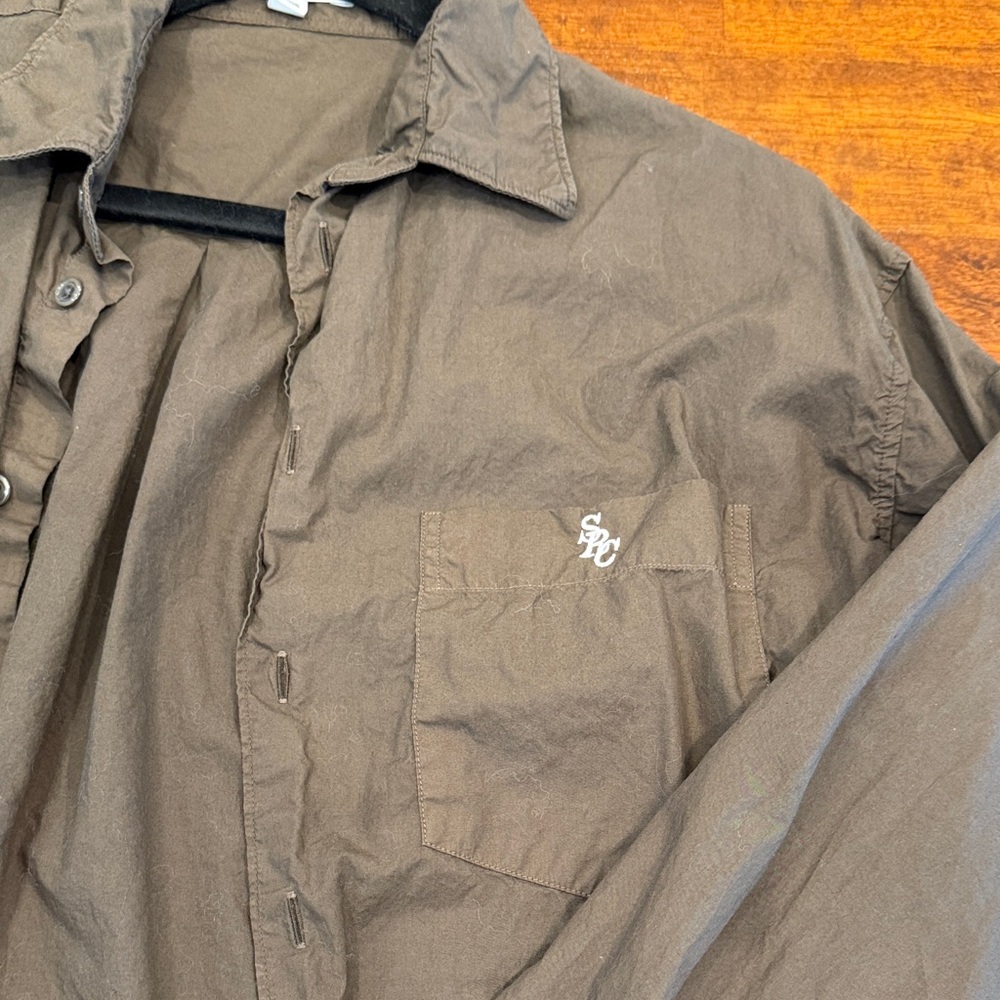 Oversized sporty & rich button down